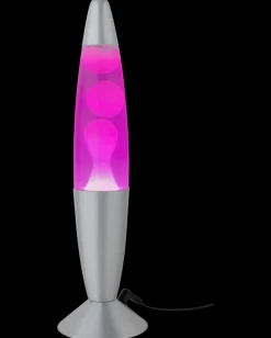 Lavalampe H. 34 cm - pink/hvid