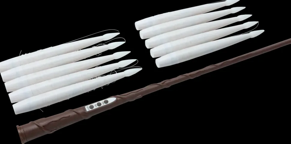 LED stearinlys med tryllestav