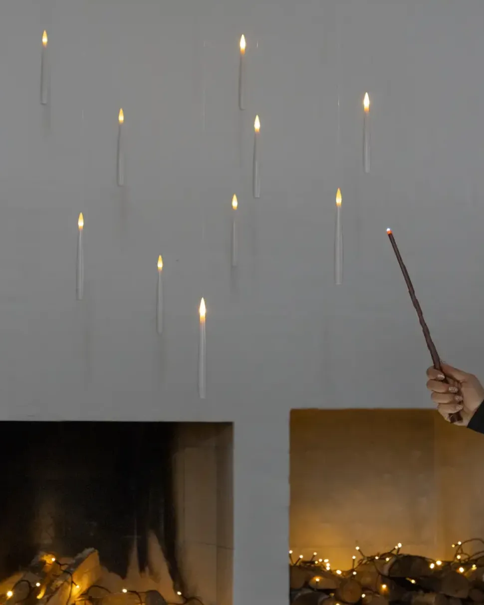 LED stearinlys med tryllestav