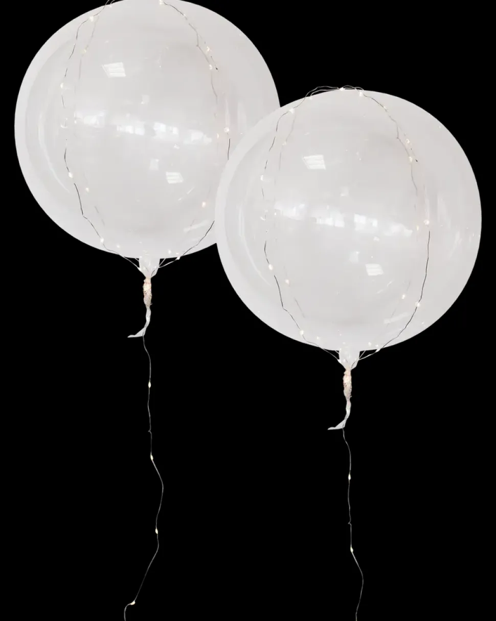 LED-ballon klar Ø50 cm 2-pak