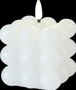 LED-bobbellys H. 7,5 cm - hvid