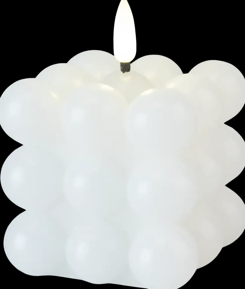 LED-bobbellys H. 7,5 cm - hvid