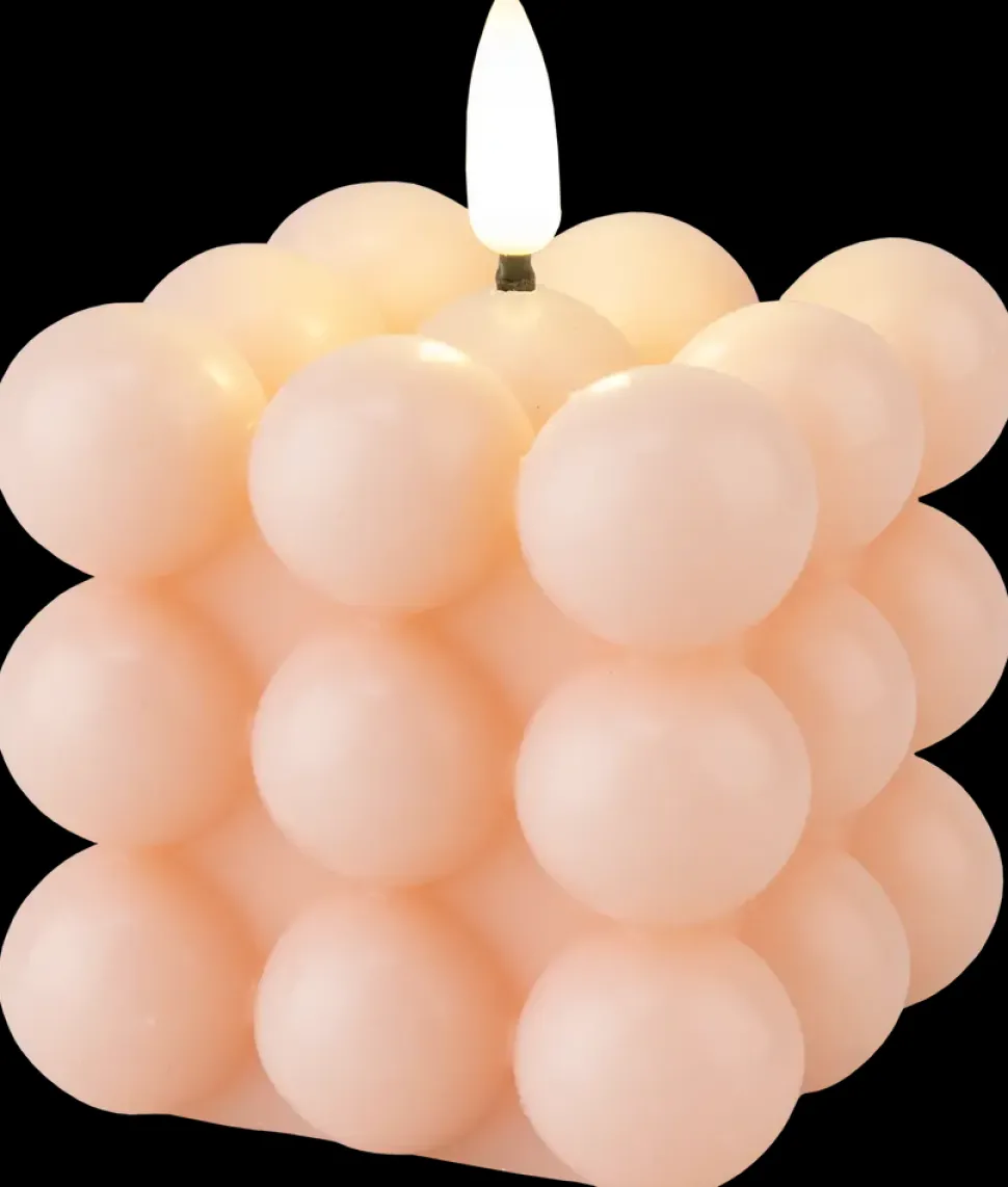 LED-bobbellys H. 7,5 cm - rosa