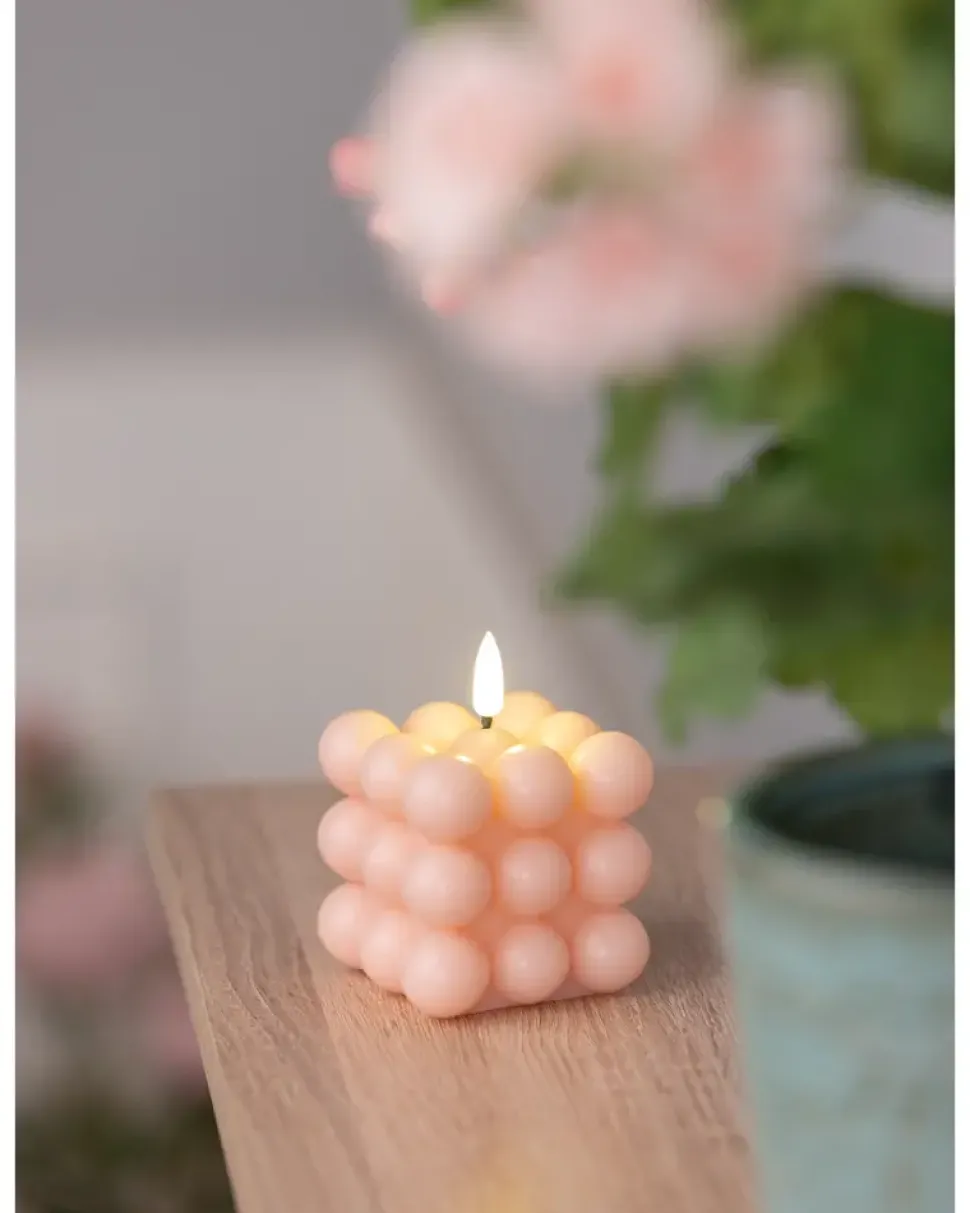 LED-bobbellys H. 7,5 cm - rosa