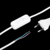 Ledning med afbryder 2 m - hvid