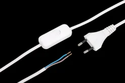 Ledning med afbryder 2 m - hvid