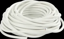Ledning rund 2 x 0,75 mm² - hvid
