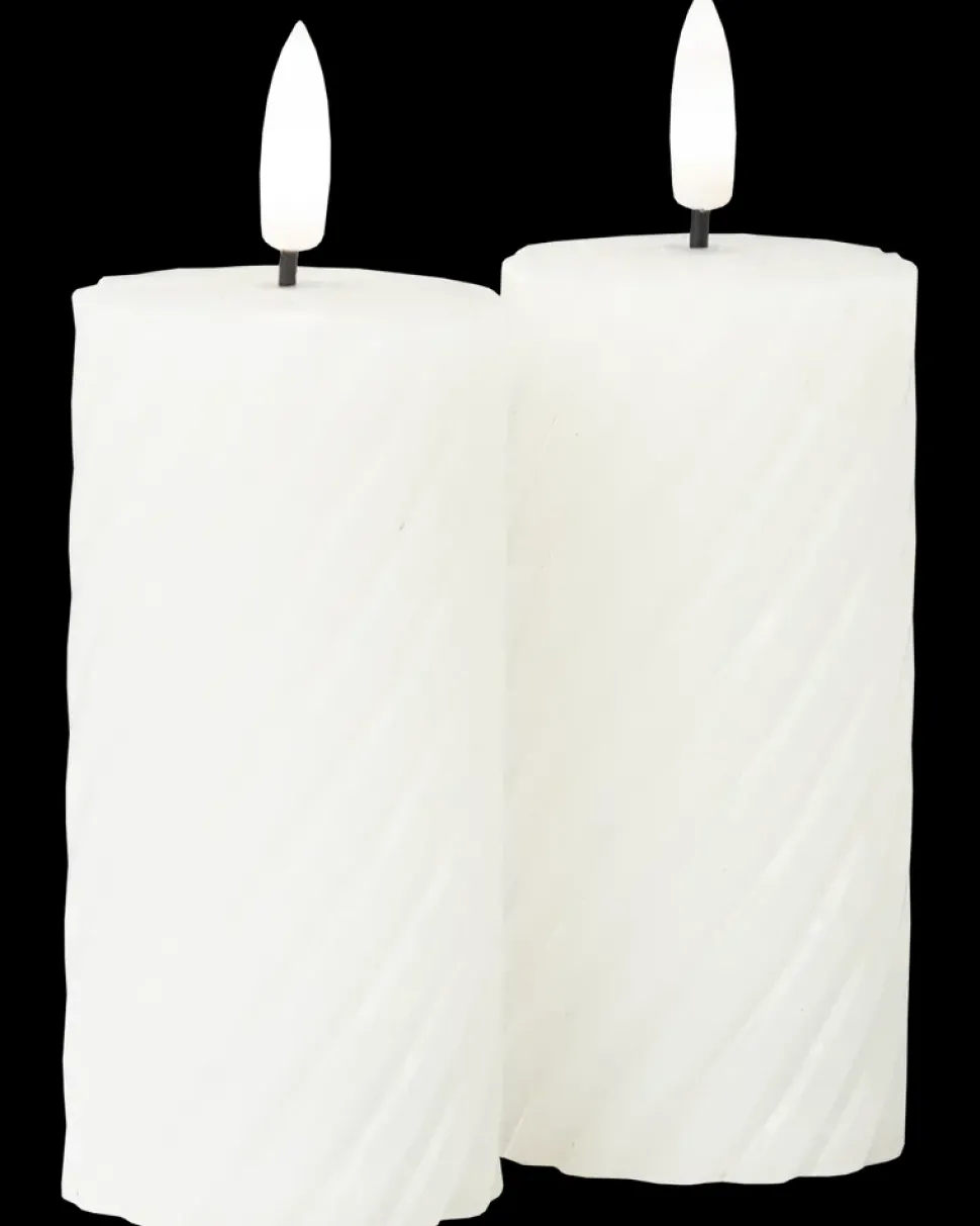 LED-vokslys snoet H. 10 cm 2-pak