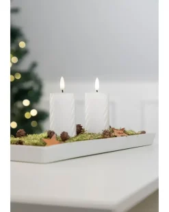 LED-vokslys snoet H. 10 cm 2-pak