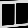 LK FUGA Design ramme SOFT 63 2 x 1 ½ modul - hvid