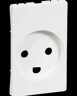 LK FUGA Tangent stikkontakt med jord 1½modul hvid