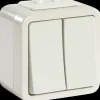 LK OPUS 73 Afbryder dobbelt med jord IP44
