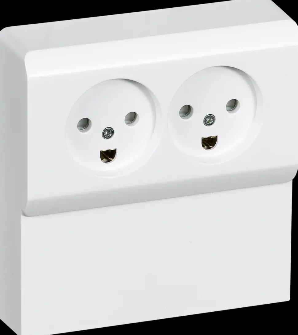 LK OPUS 66 Stikkontakt med panel dobbelt m/jord