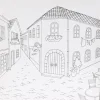 Lærred med motiv og akrylmaling