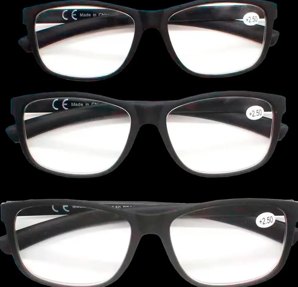 Læsebrille 3-pak bred glas