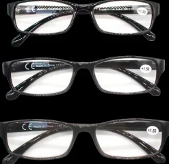 Læsebrille 3-pak smal glas