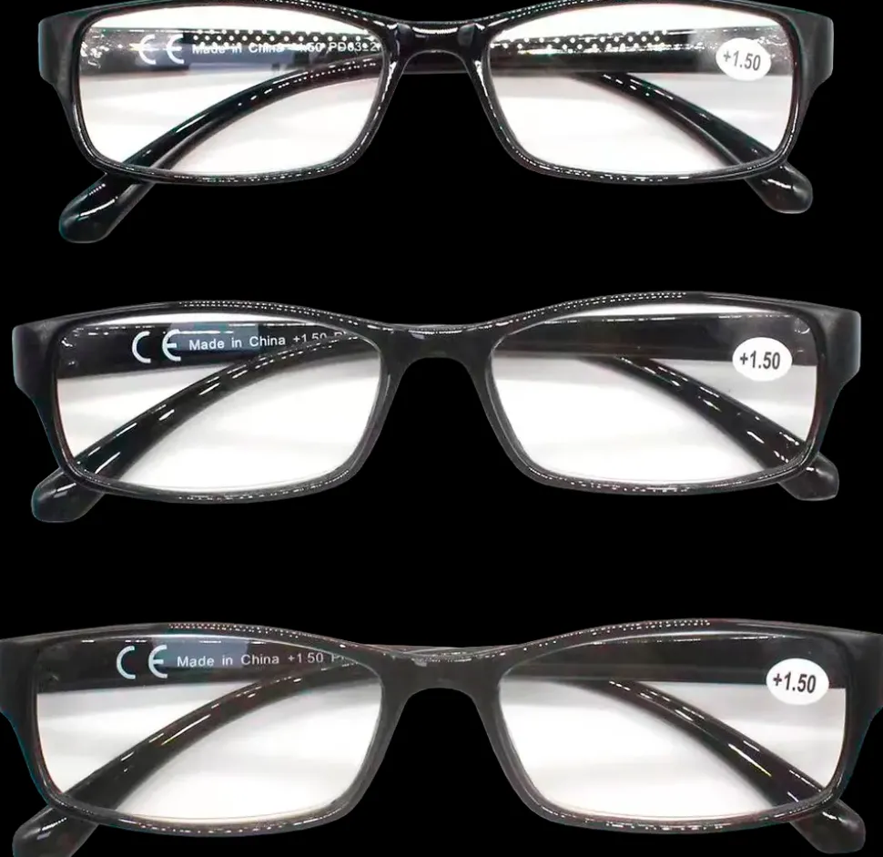 Læsebrille 3-pak smal glas