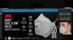 3M™ Aura™CoolFlow™Comfort Åndedrætsværn FFP2 m/ven 2-pk