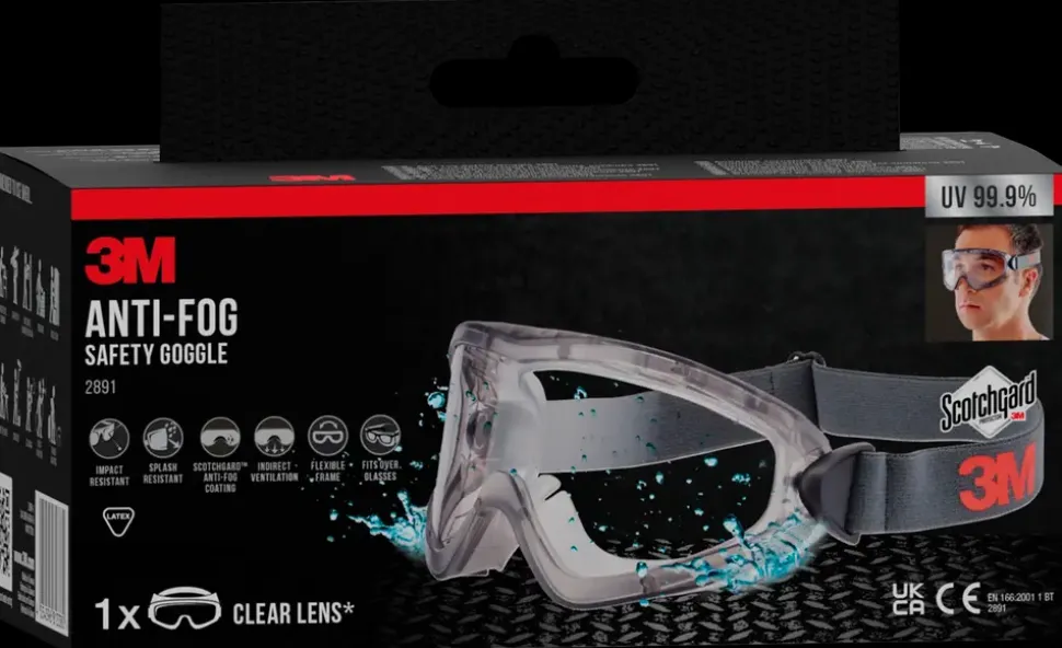 3M™ Sikkerhbrille Scotchgard™Protect Anti-dug