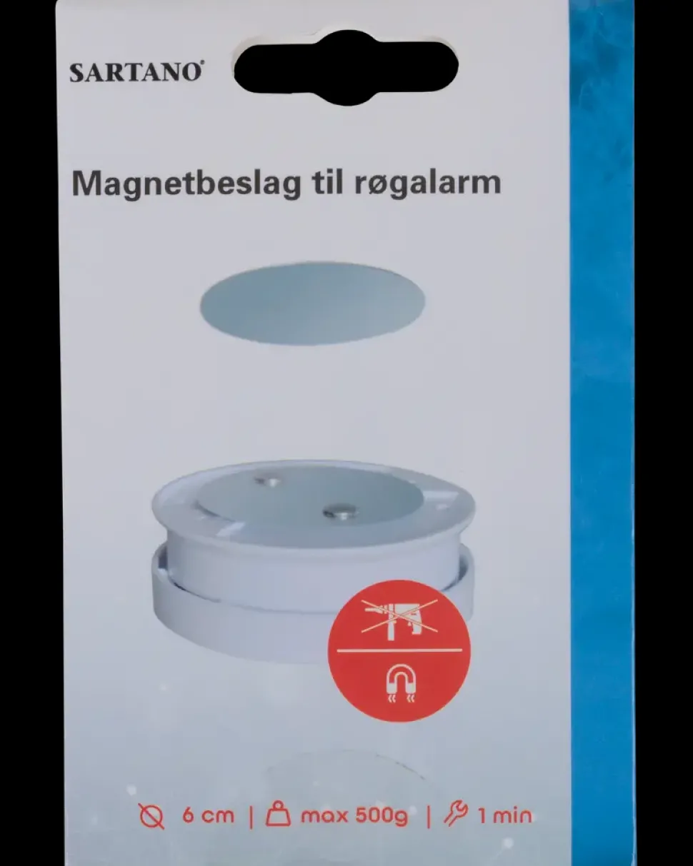 Magnetbeslag til røgalarm