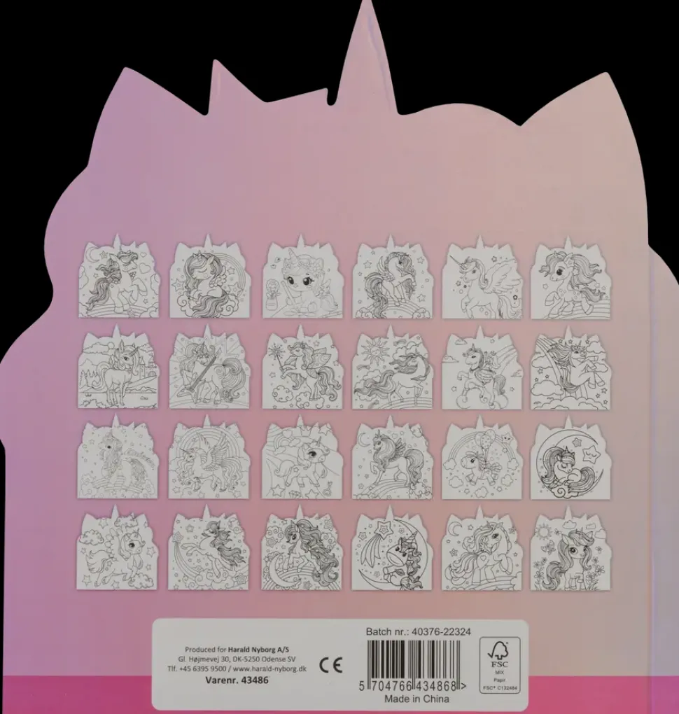 Malebog dino/enhjørning - assorteret