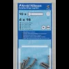 Maskinskrue A4 LH M4 x 16 mm 10-pak