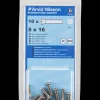 Maskinskrue A4 LH M5 x 16 mm 10-pak