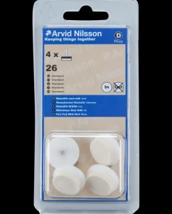 Møbelfilt + stift Ø26 mm 4-pak