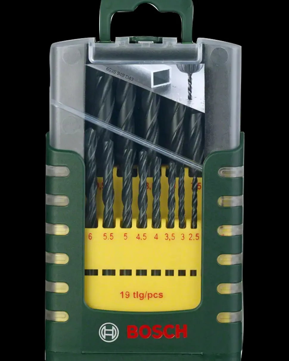 Metalbor sæt HSS-R 19 dele