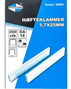 Mitsutomo Air Hæfteklammer 5,7 x 25 mm 2500 stk.
