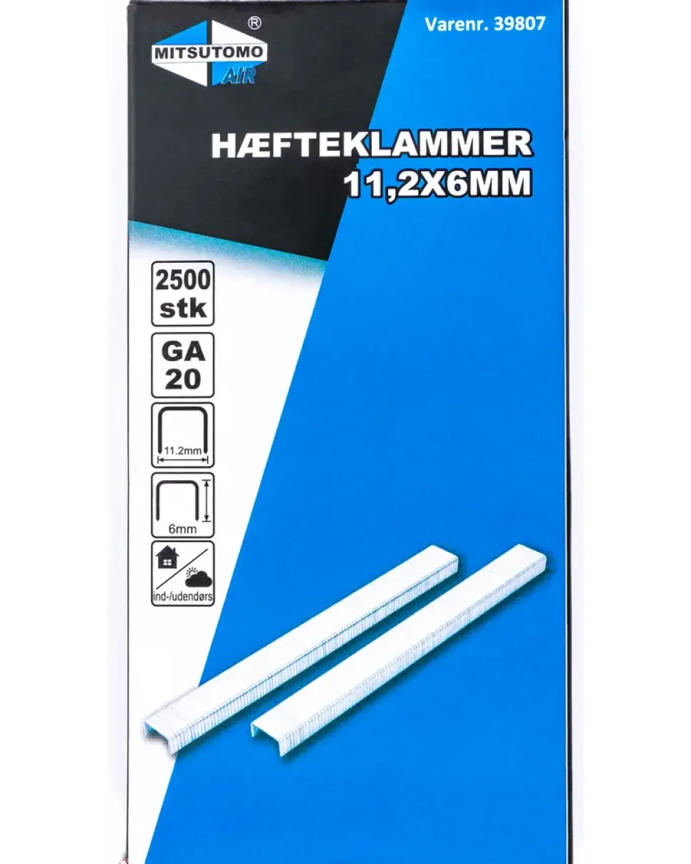 Mitsutomo Air Hæfteklammer 11,2 x 6 mm 2500 stk.