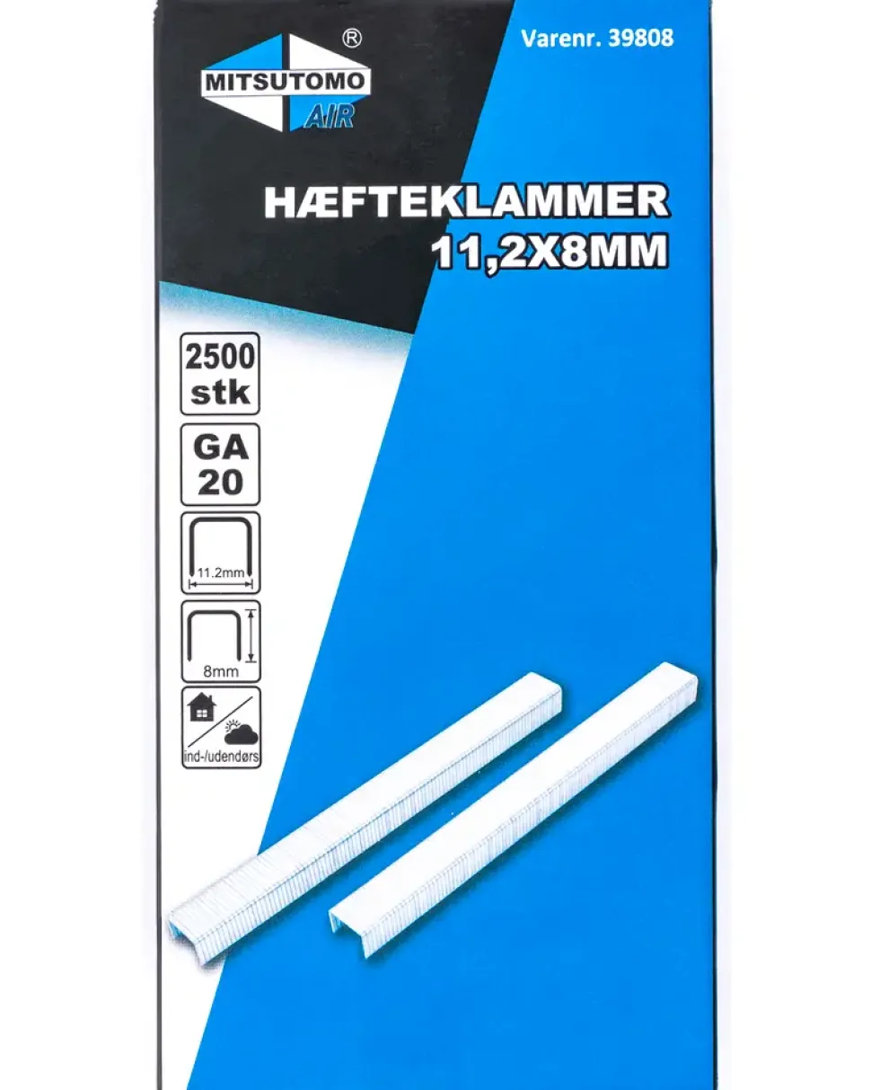 Mitsutomo Air Hæfteklammer 11,2 x 8 mm 2500 stk.
