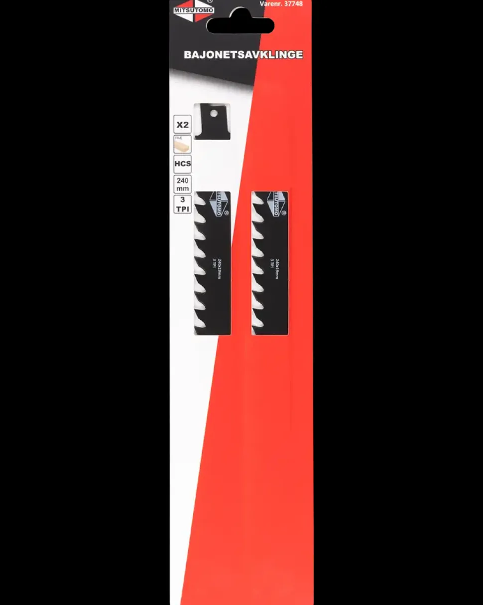 Mitsutomo Bajonetsavklinge træ 240 mm 2-pak