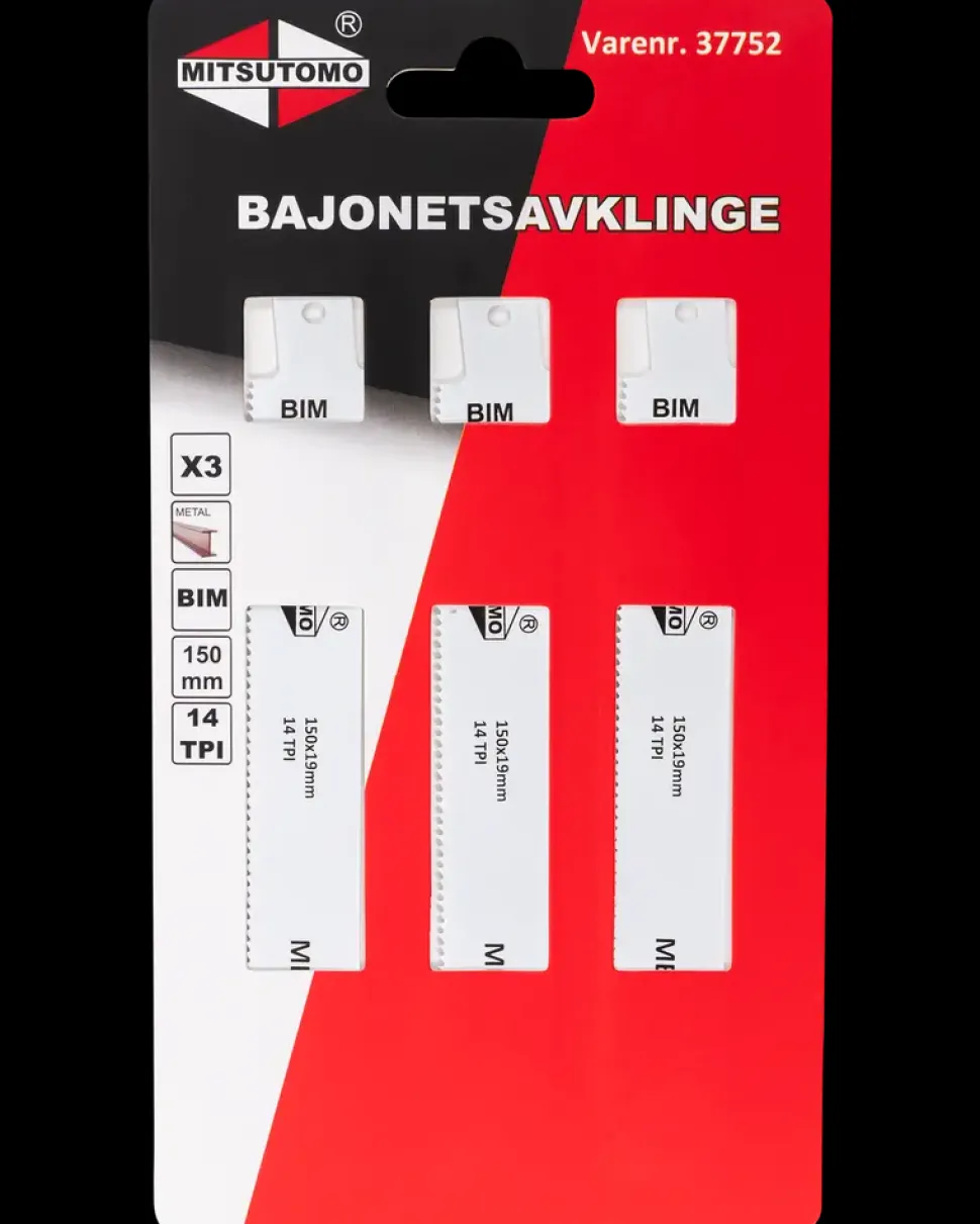 Mitsutomo Bajonetsavklinge metal grov 150 mm 3-pak