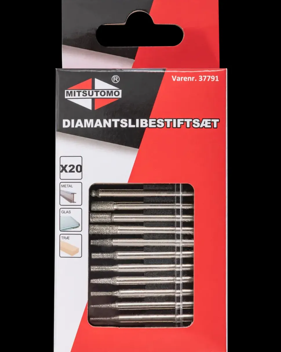 Mitsutomo Diamantslibestift Ø3 mm 20 dele