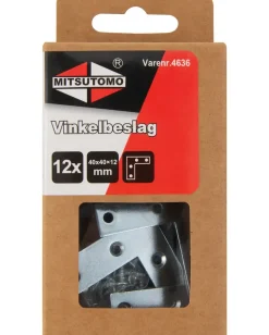 Mitsutomo Hjørnebeslag 40 x 12 x 40 mm 12-pak