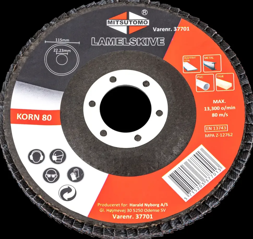 Mitsutomo Lamelskive Ø115 mm K80