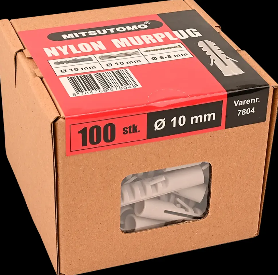 Mitsutomo Nylon murplug 10 mm 100 stk.