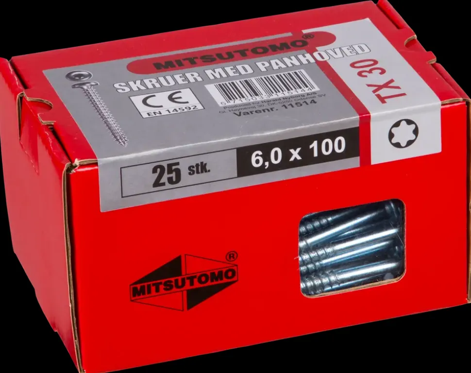 Mitsutomo Panskrue 6,0 x 100 mm 25 stk.