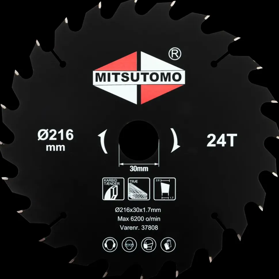 Mitsutomo Rundsavsklinge Ø216 x 30 mm 24T