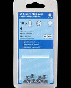 Møtrik A4 syrefast M4 10-pak
