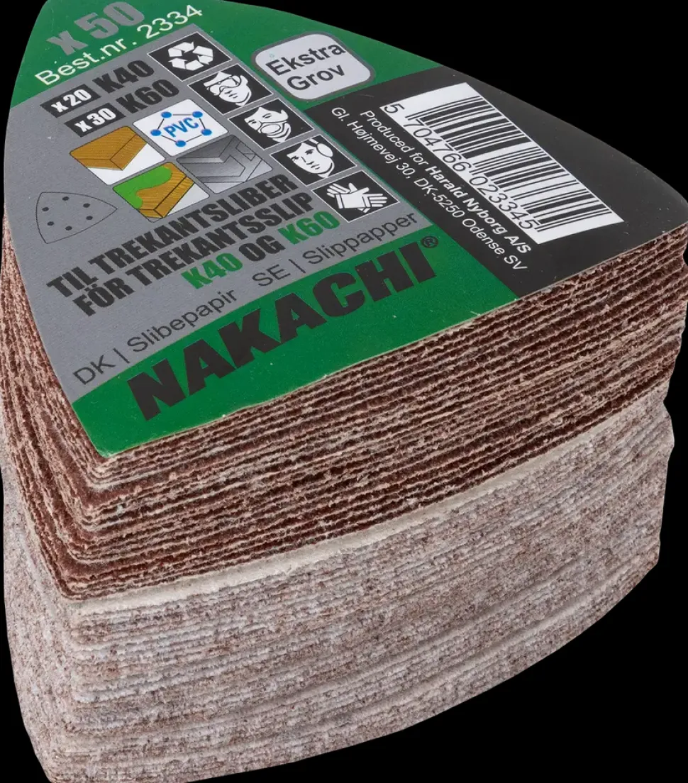 Nakachi Trekant slibeark K40/60 50-pak