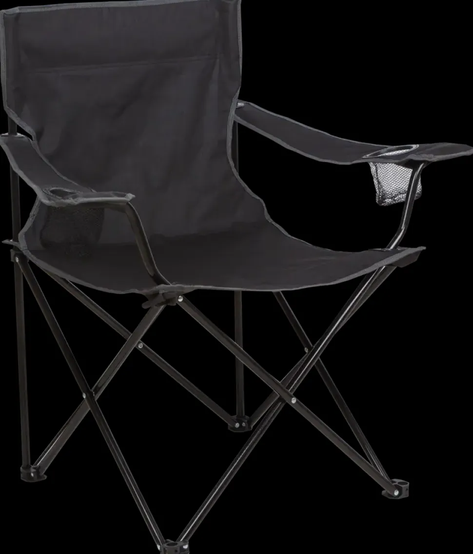 Nakano Festivalstol sort med kopholder