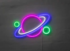 Neonskilt Planet H. 28 x B. 40 cm