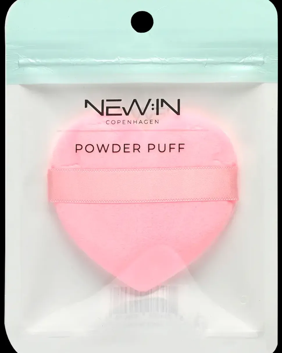 NEW:IN Powder Puff hjerteformet lyserød
