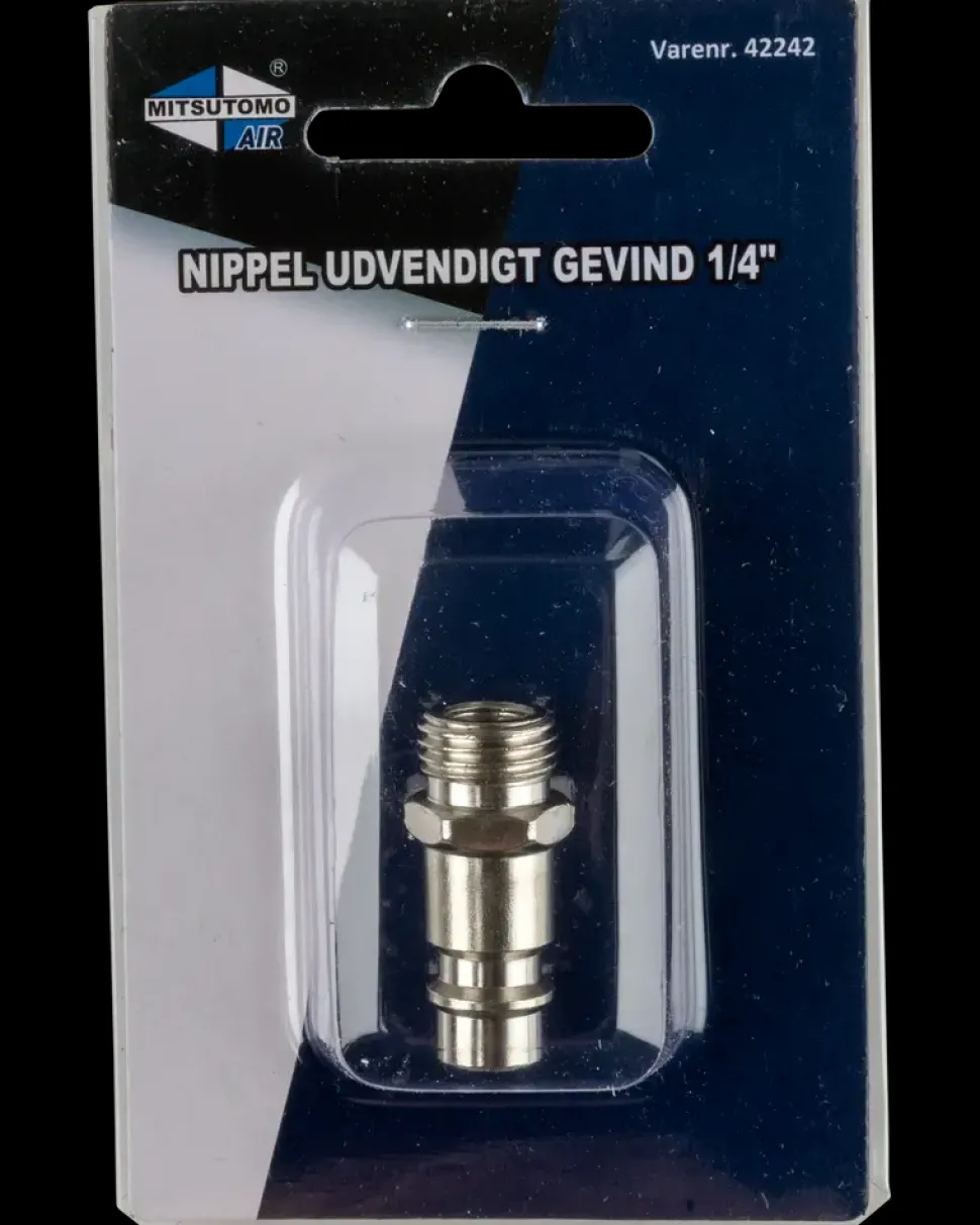 Nippel udvendigt gevind 1/4"