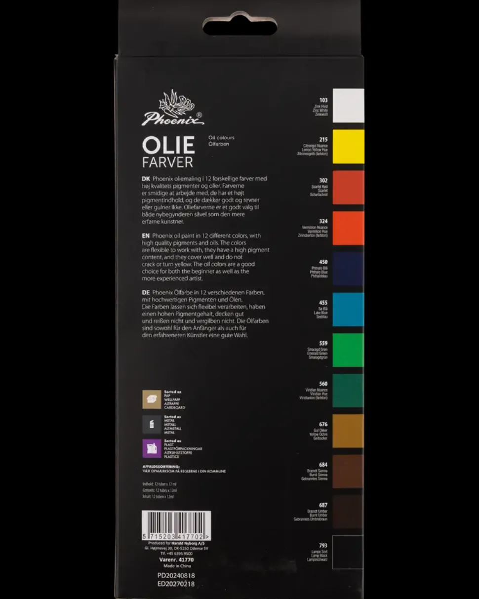 Oliefarvesæt - 12 ml