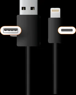 Opladerkabel iPhone 0,5 meter - sort