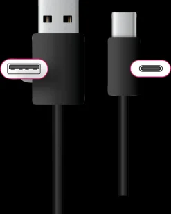 Opladerkabel USB-C 0,5 meter - sort