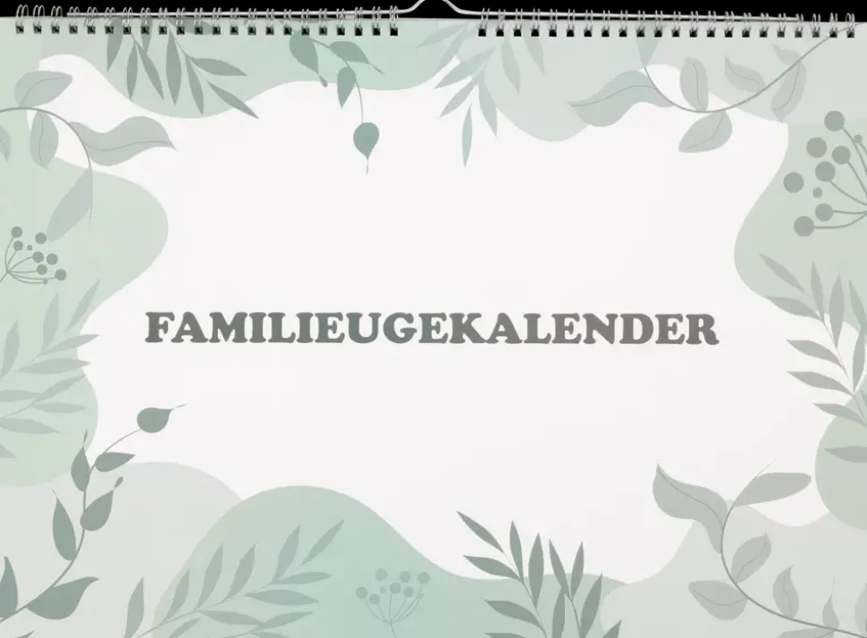 Organize Familieugekalender A3 - ass. varianter
